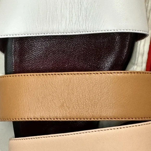 Staud Mona Colorblock Leather Slides - Picture 3 of 7